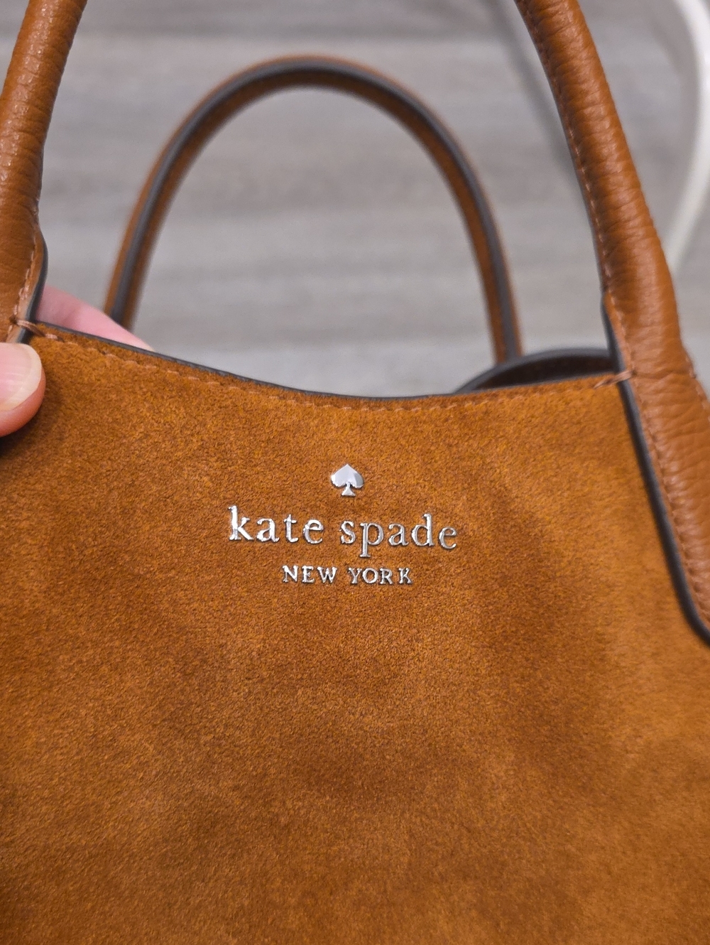 NWT Kate Spade Suede Dumpling Satchel Handbag In Warmgingerbread Color. - Picture 7 of 10